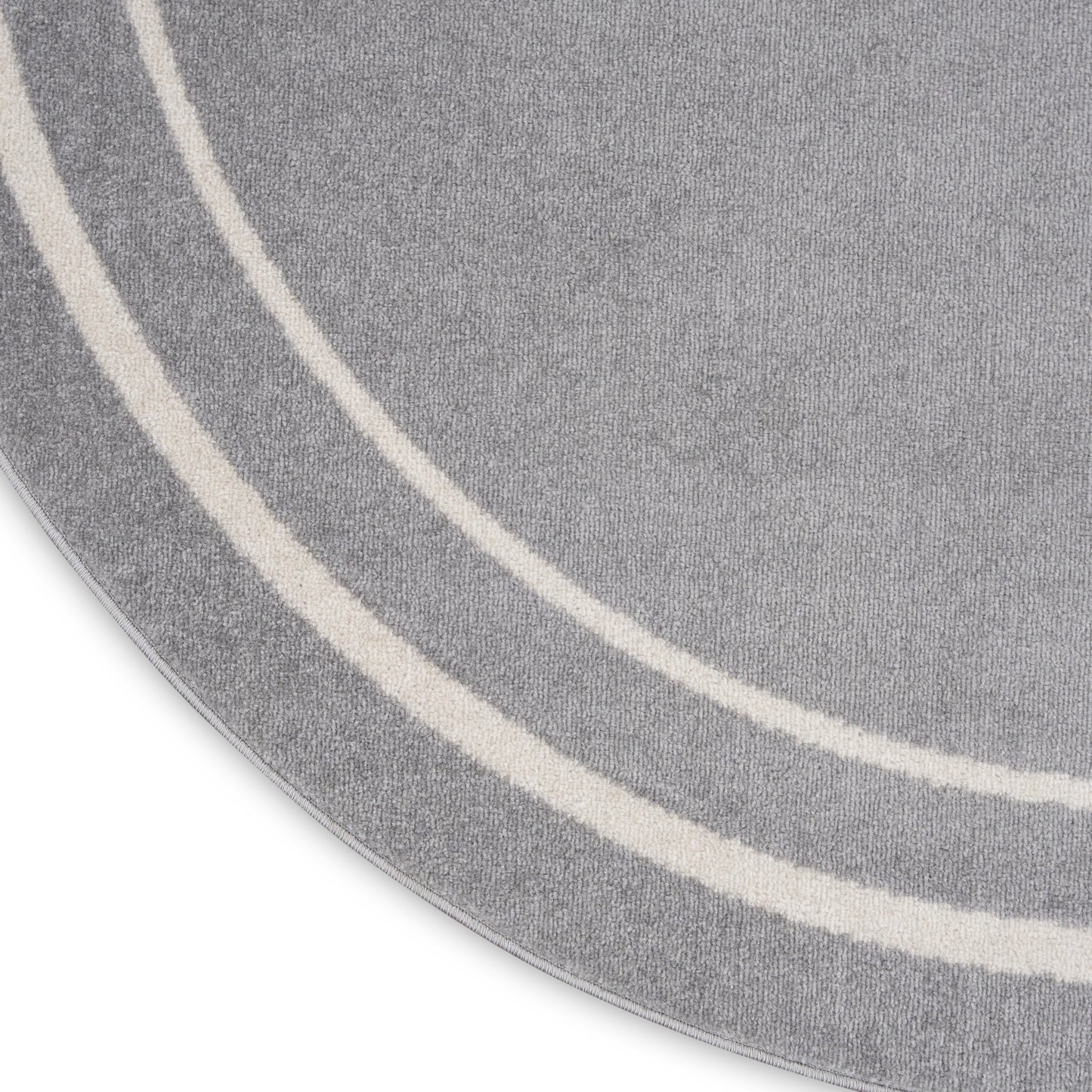 Nourison Nourison Essentials 4' x Round Grey/Ivory Contemporary Rug