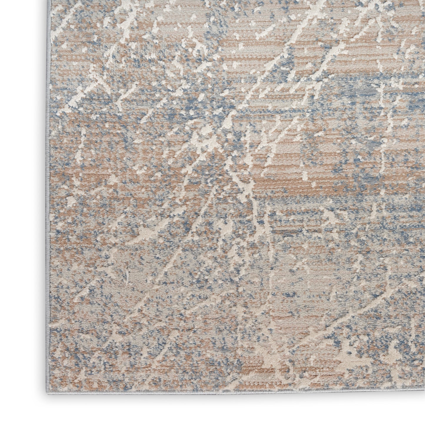 Nourison Exhale 3'11" x 5'11" Beige Blue Modern Indoor Rug