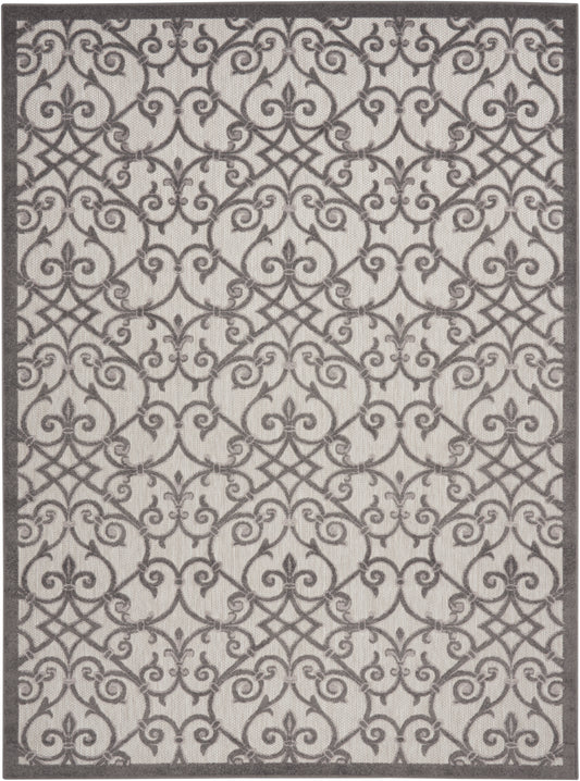 Nourison Aloha 9'6" x 13' Grey Charcoal Contemporary Rug