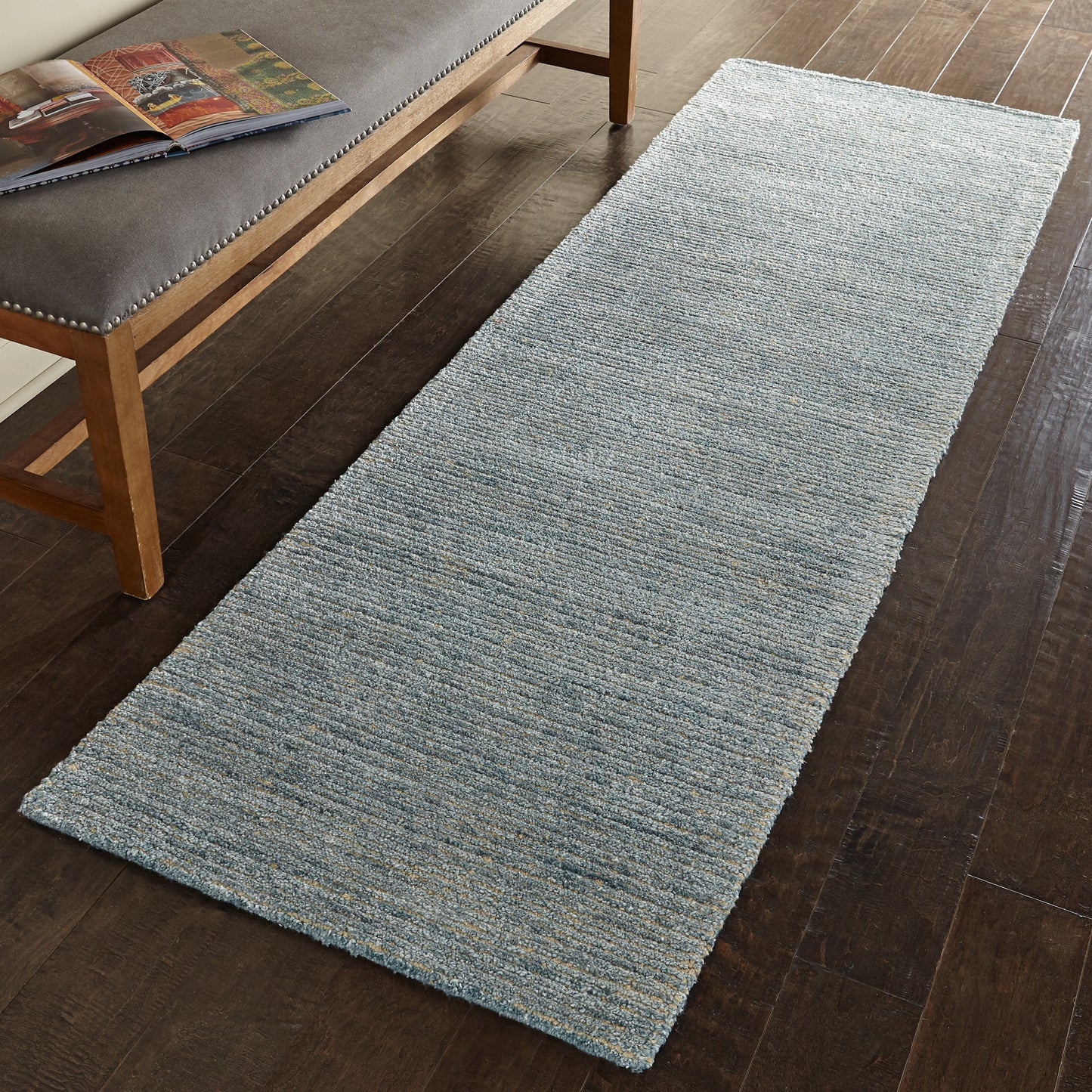 Nourison Weston 2'3" x 7'6" Seafoam Modern Indoor Rug