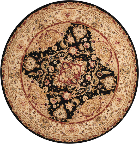 Nourison Nourison 2000 6' x Round Black Traditional Indoor Rug