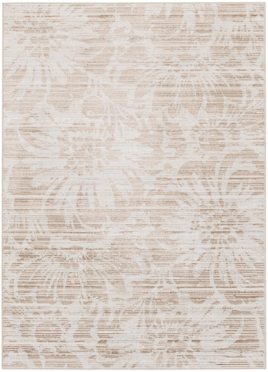 Inspire Me! Home Décor Iliana 5'3" x 7'3" Ivory Grey with Gold Accents Modern Indoor Rug