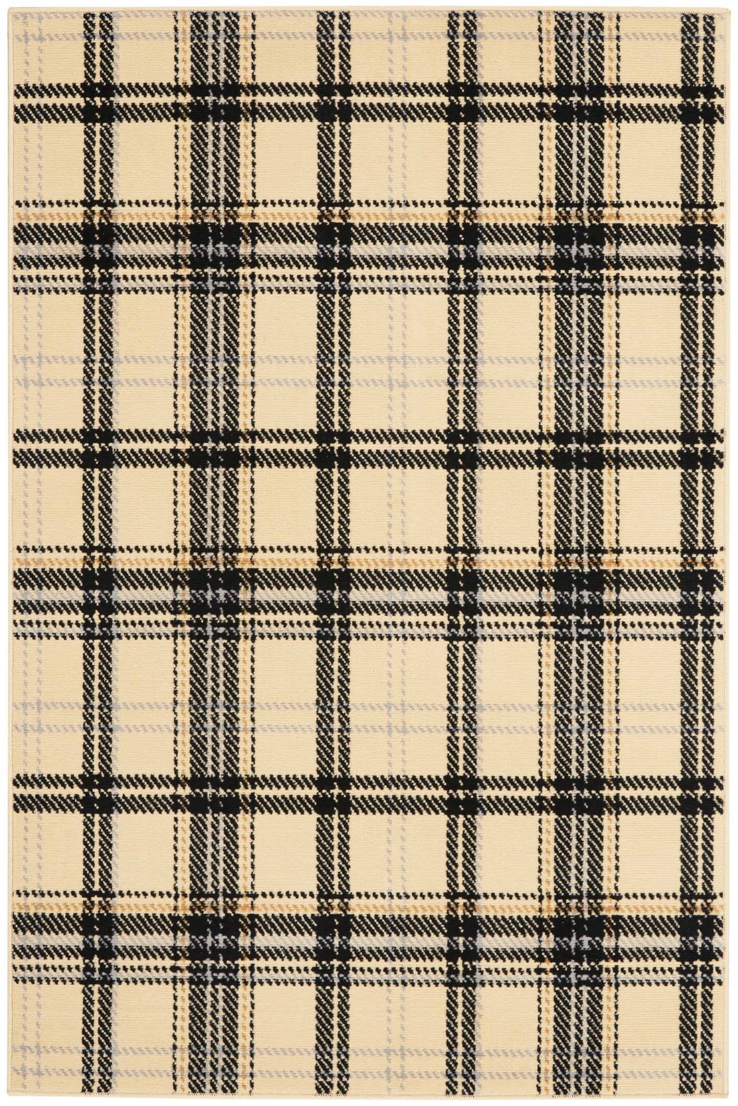 Nourison Grafix 5'3" x 7'3" Cream Black Rustic Indoor Rug