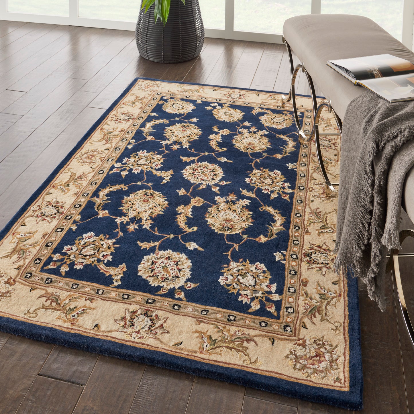 Nourison Nourison 2000 5'6" x 8'6" Navy Traditional Indoor Rug