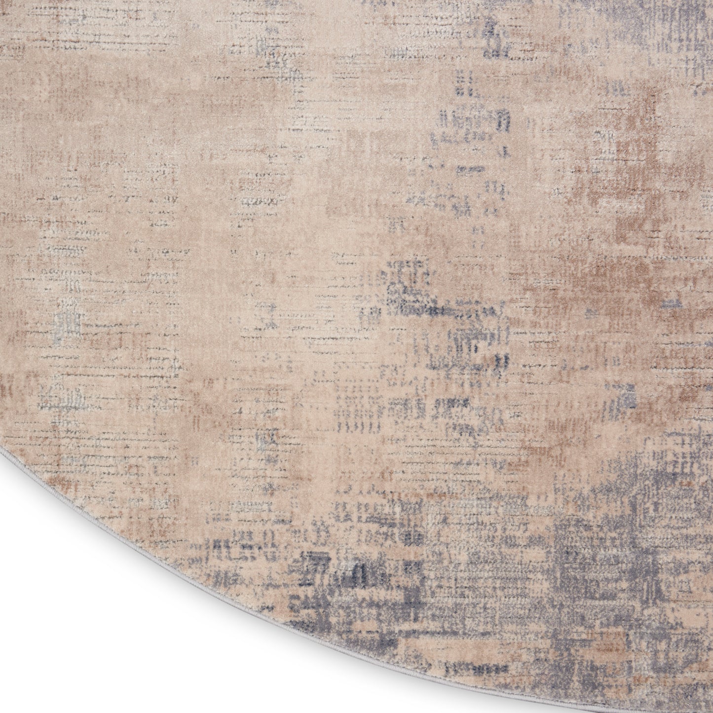 Nourison Rustic Textures 7’10” x Round Beige Grey Modern Indoor Rug