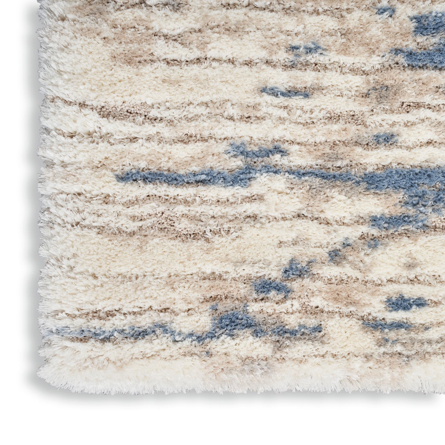 Nourison Dreamy Shag 4' x 6' Light Blue Grey Shag Indoor Rug