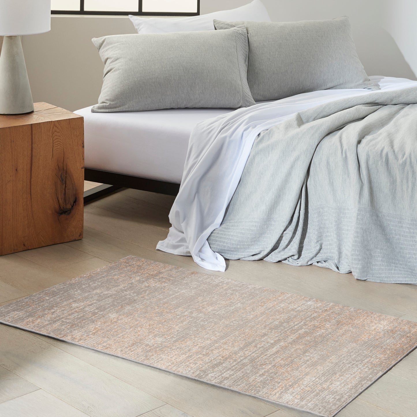 Calvin Klein Captivating 3'2" x 5' Grey Beige Modern Indoor Rug