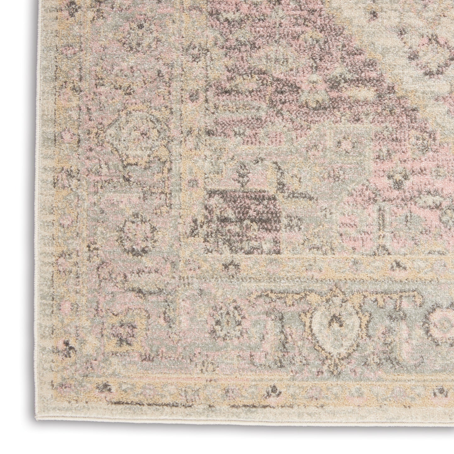 Nourison Tranquil 5'3" x 7'3" Ivory/Pink Vintage Indoor Rug