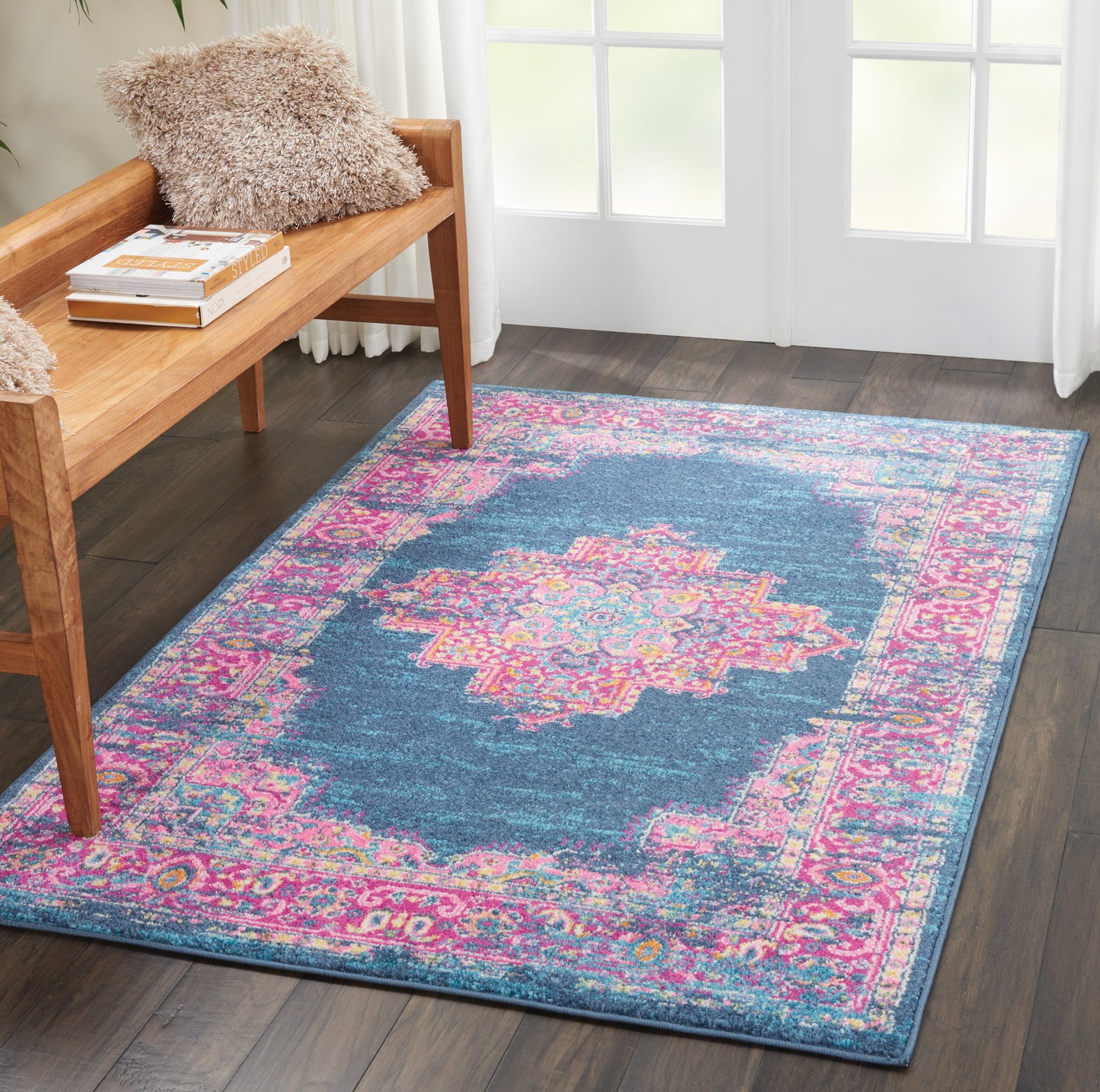 Nourison Passion 3'9" x 5'9" Blue Bohemian Indoor Rug