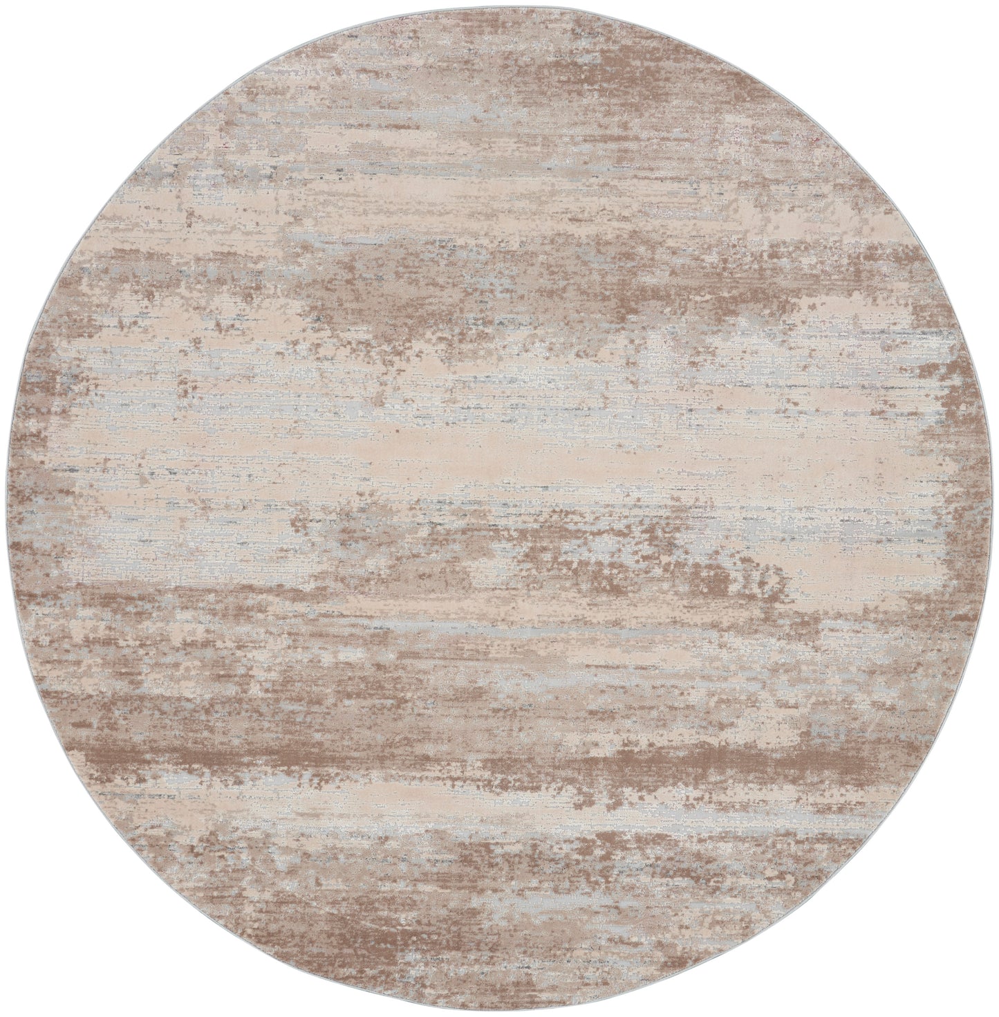 Nourison Rustic Textures 7’10” x Round Beige Modern Indoor Rug