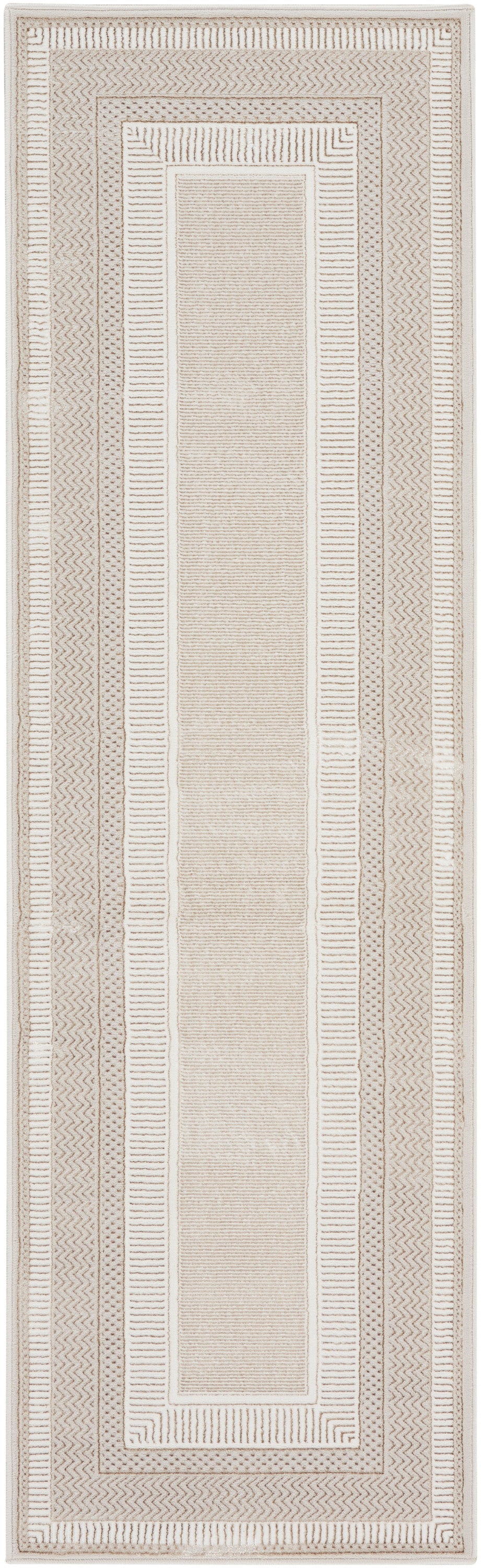 Nourison Glitz 2'3" x 7'6" Ivory Modern Indoor Rug