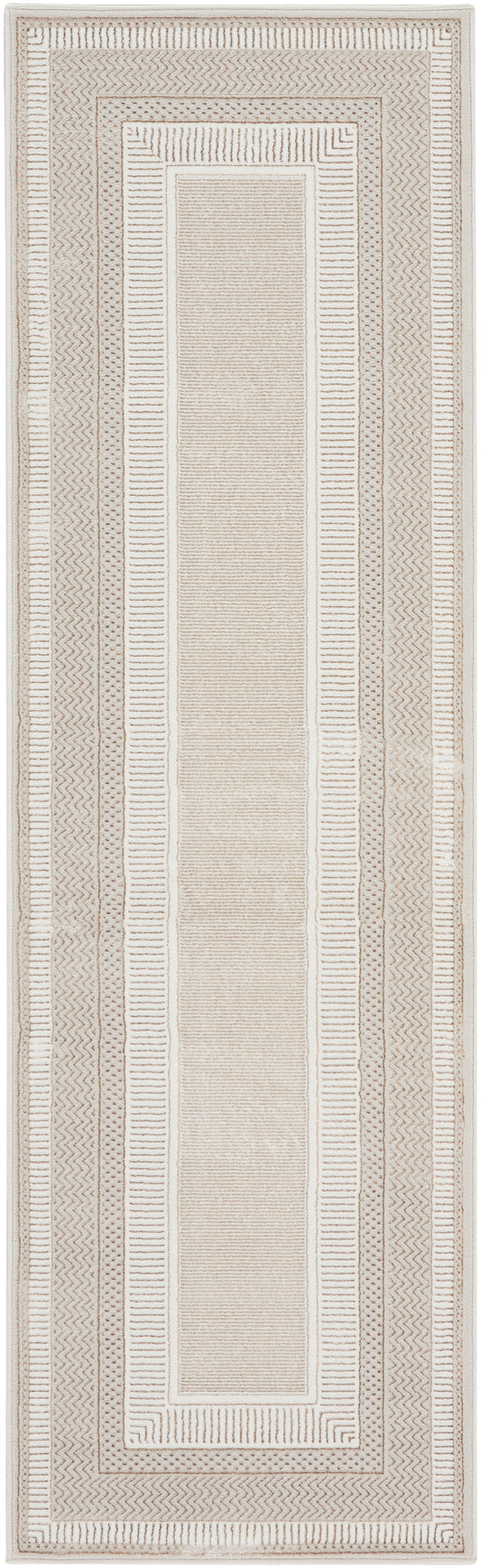 Nourison Glitz 2'3" x 7'6" Ivory Modern Indoor Rug