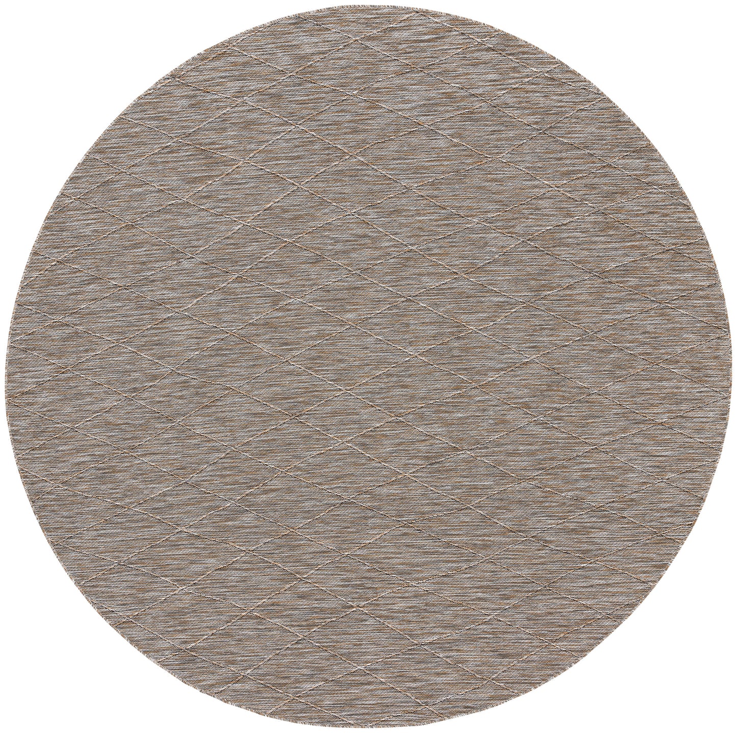 Nourison Washable Solutions 8' x Round Grey/Mocha Modern Rug