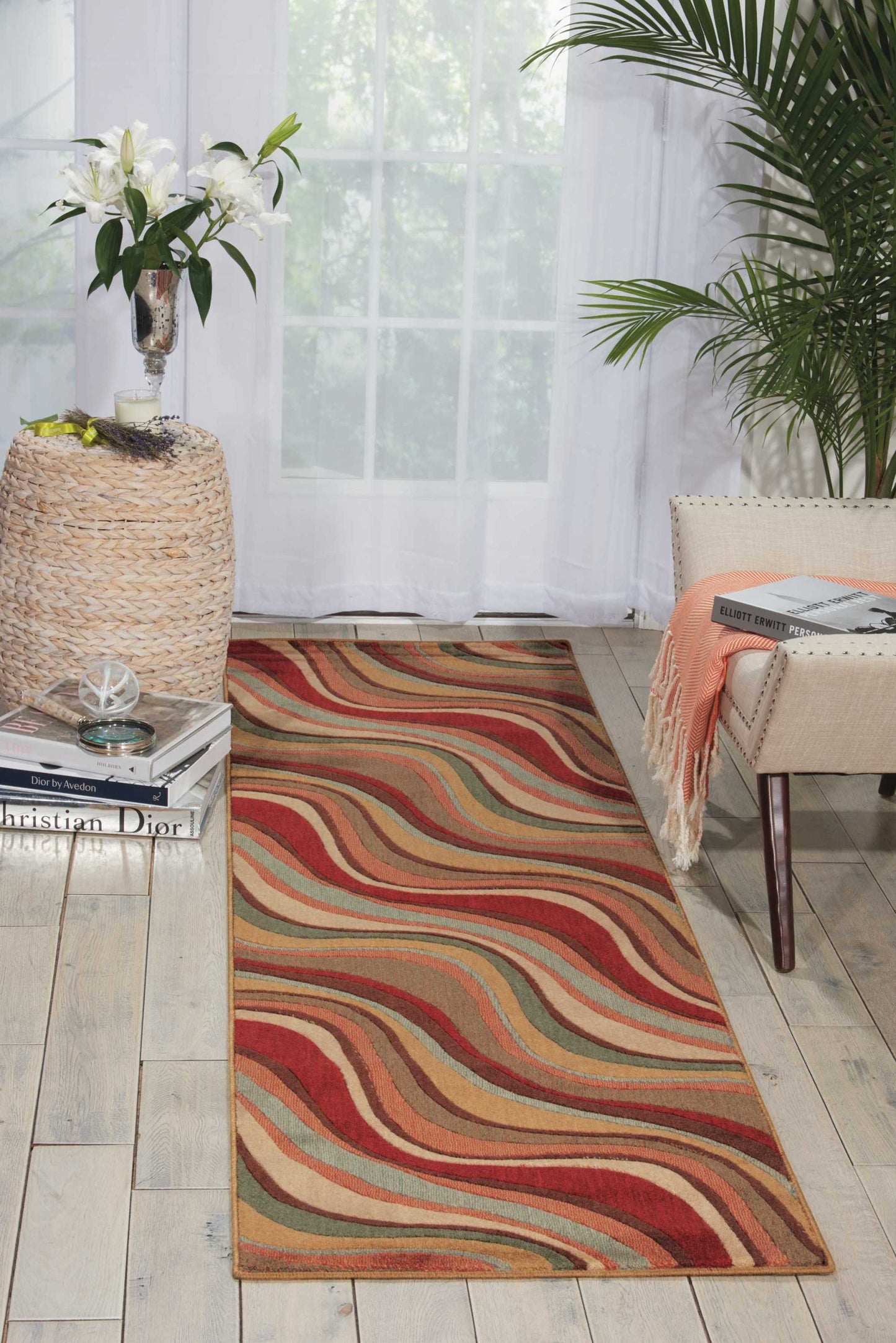 Nourison Somerset 2'3" x 8' Multicolor Modern Indoor Rug