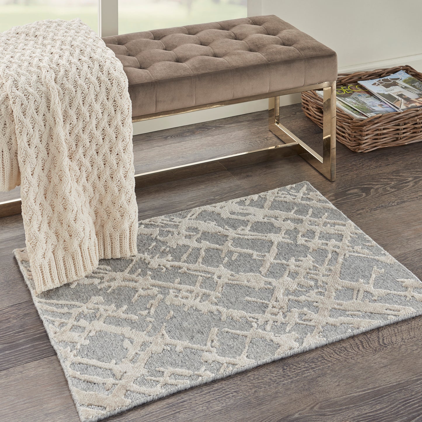 Nourison Divine 2' x 3' Sand Storm Modern Indoor Rug