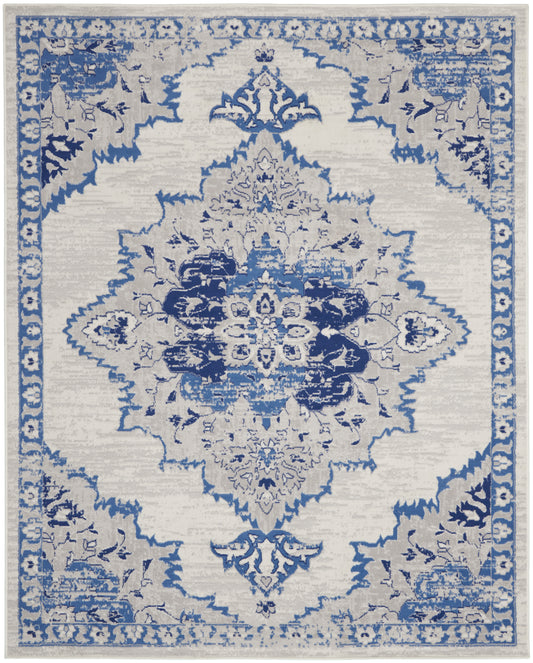 Nourison Whimsicle 8' x 10' Ivory Blue Bohemian Indoor Rug