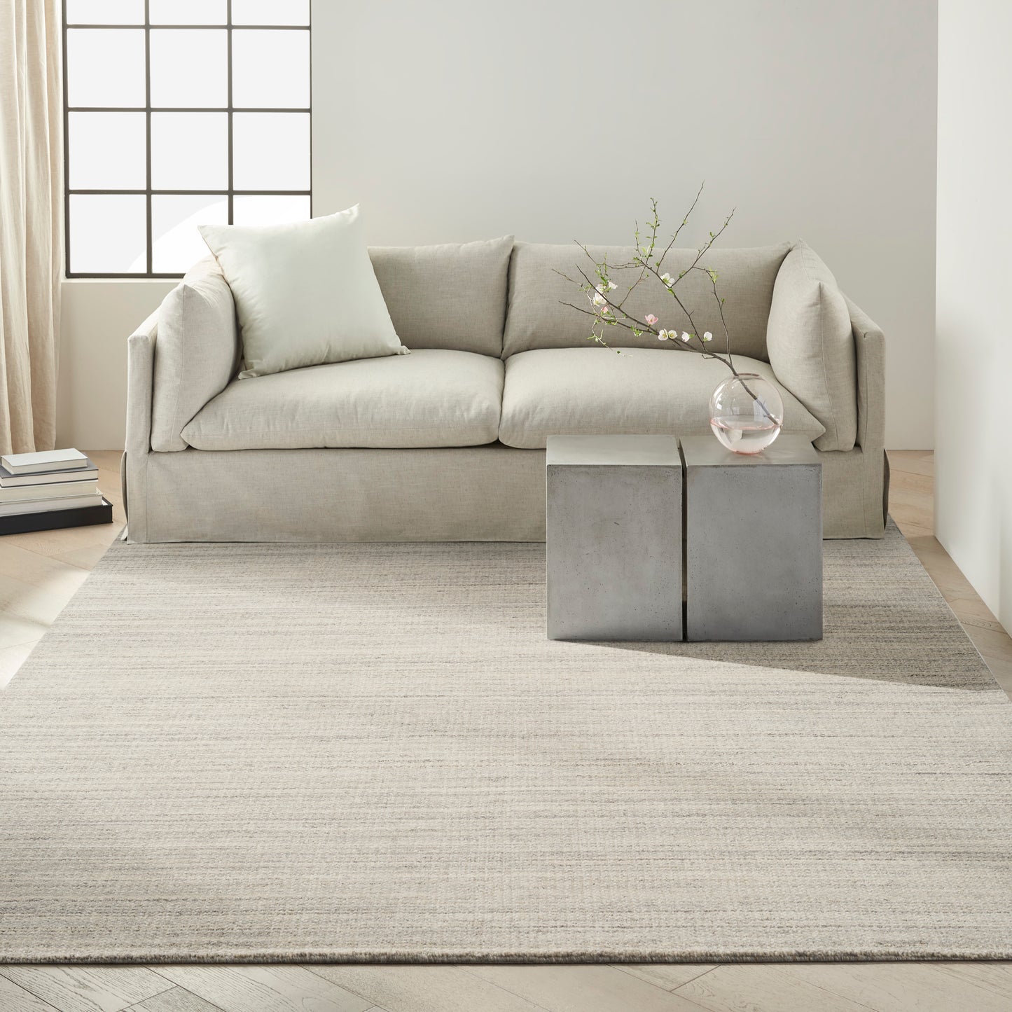 Calvin Klein CK040 Abrash 9'9" x 13'9" Grey Modern Indoor Rug