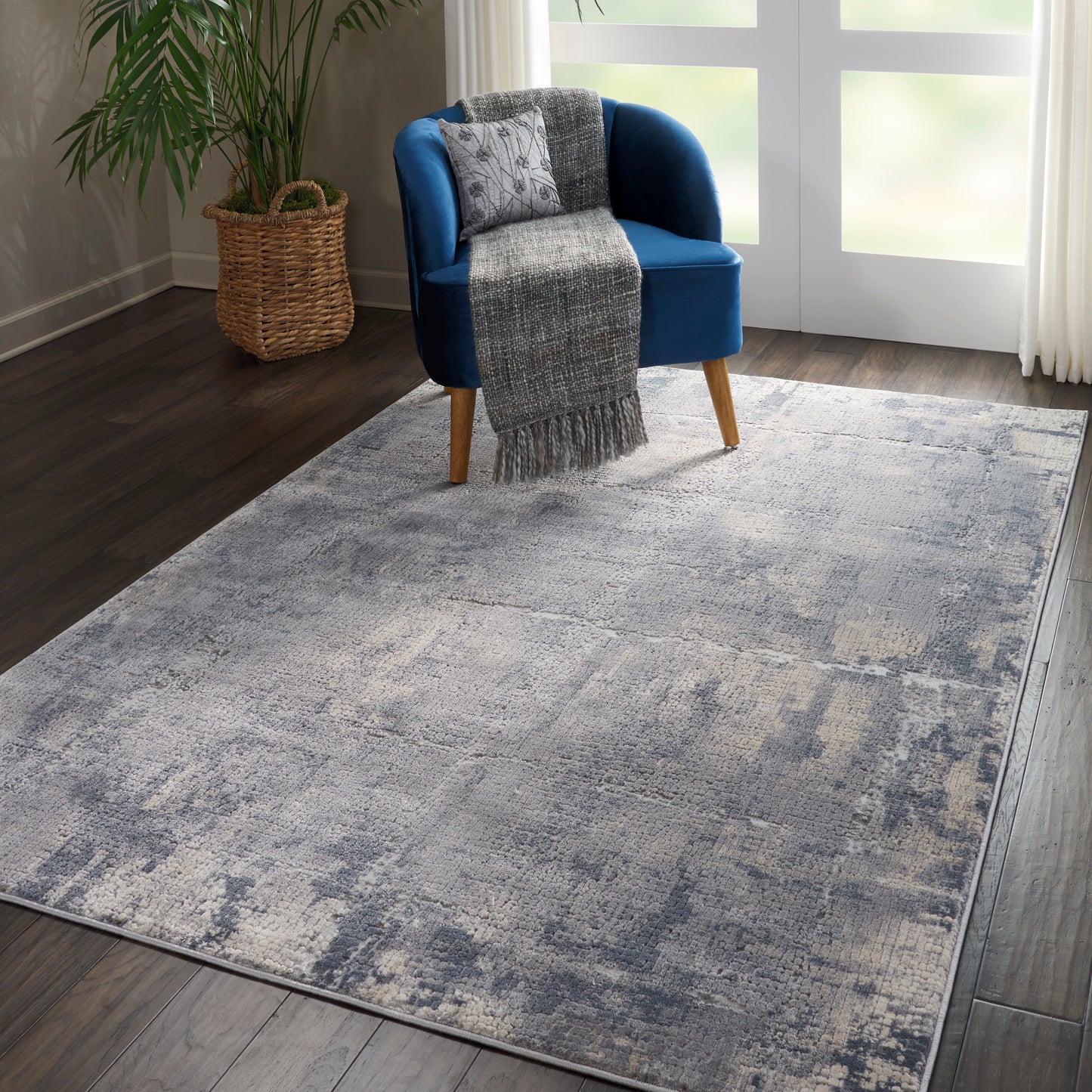 Nourison Rustic Textures 6' x 9' Grey Beige Rustic Indoor Rug