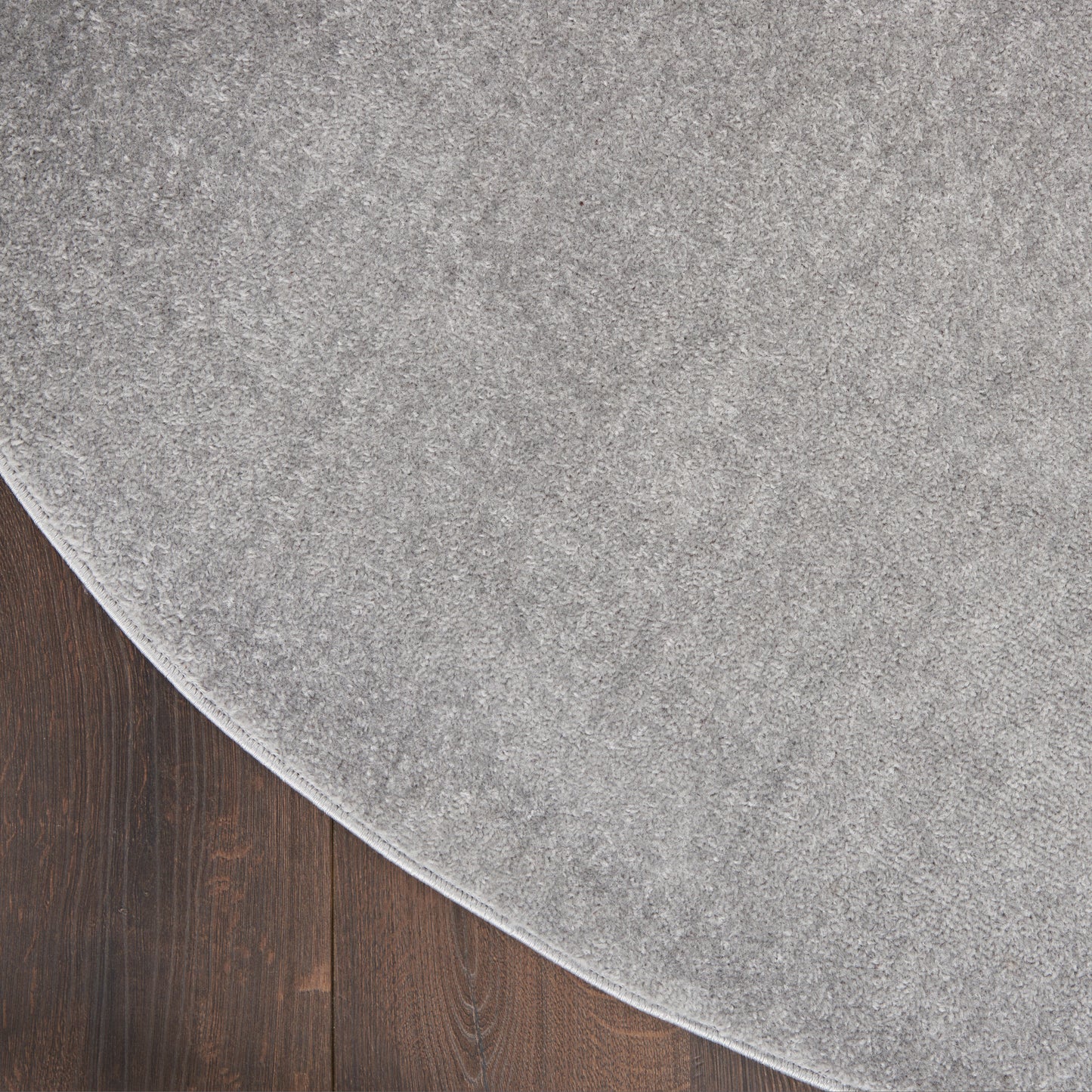 Nourison Nourison Essentials 4' x Round Silver Grey Outdoor Rug