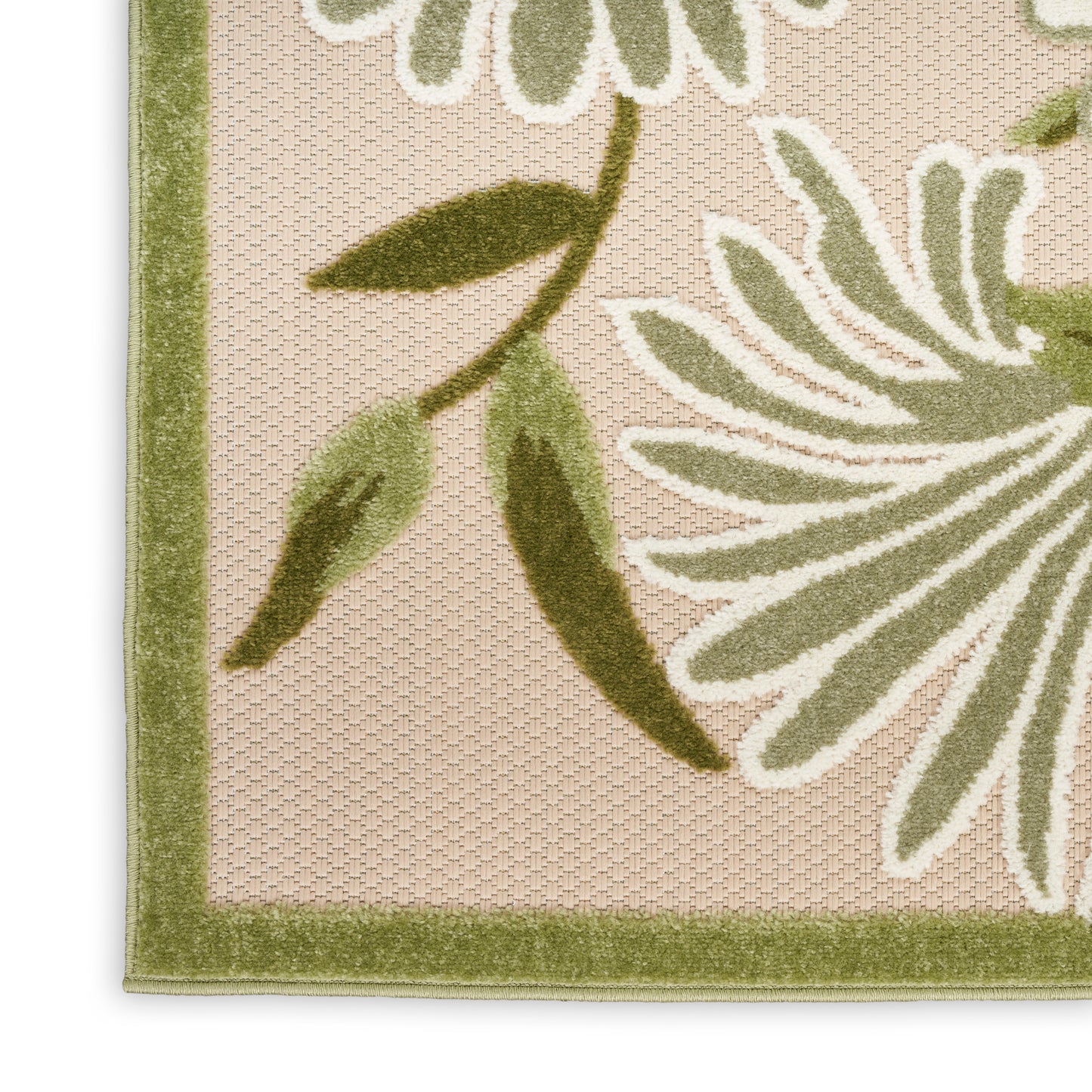 Nourison Aloha 6' x 9' Ivory Green Outdoor Rug