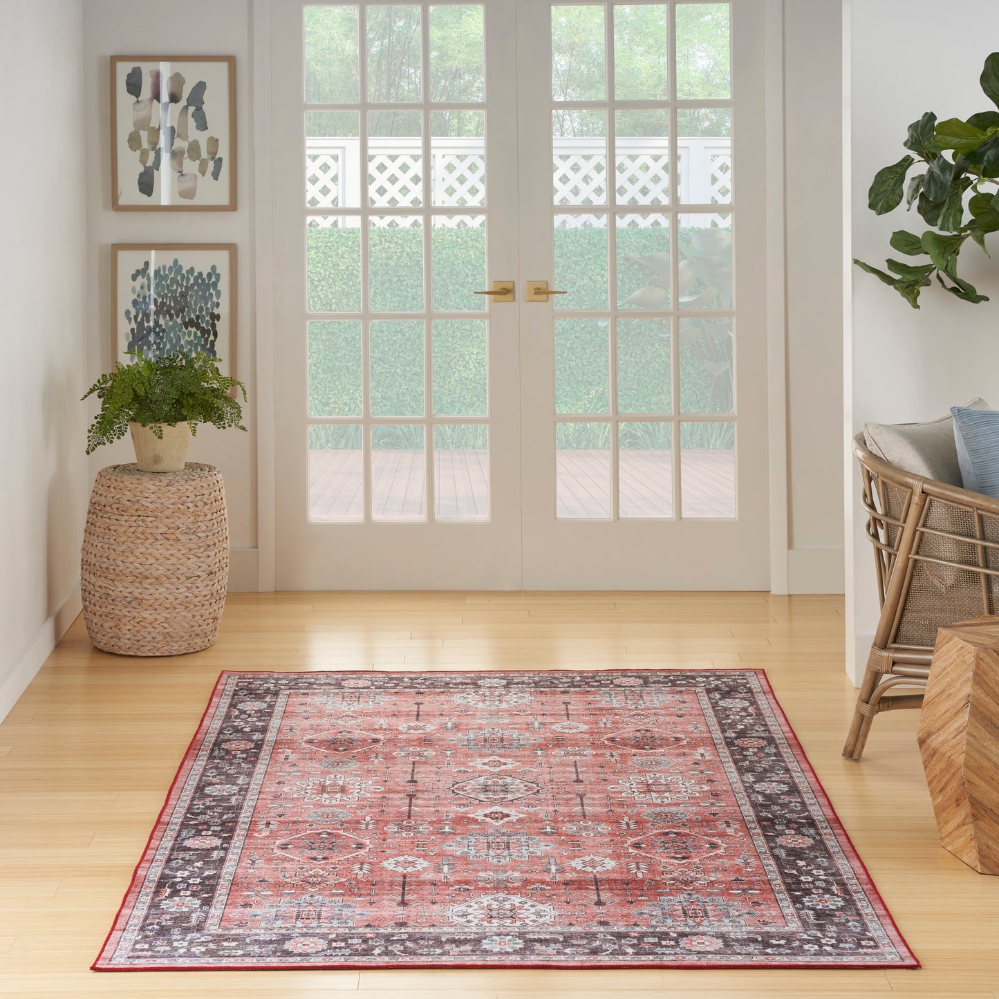 Nourison Fulton 5' x 7' Brick Vintage Indoor Rug