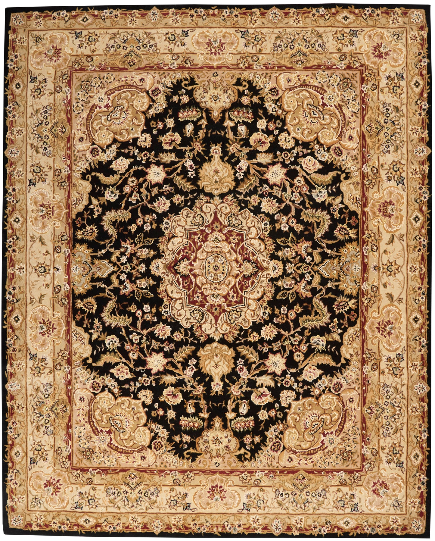 Nourison Nourison 2000 7'9" x 9'9" Black Traditional Indoor Rug