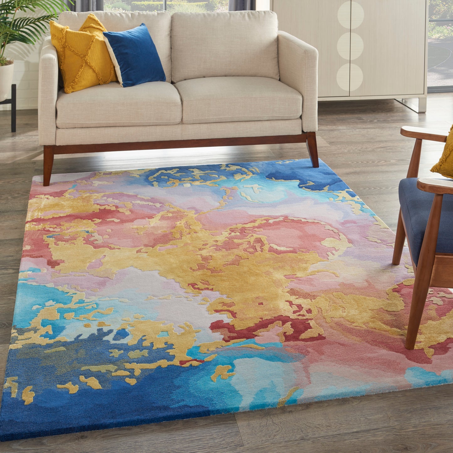 Nourison Prismatic 3'9" x 5'9" Multicolor Contemporary Indoor Rug