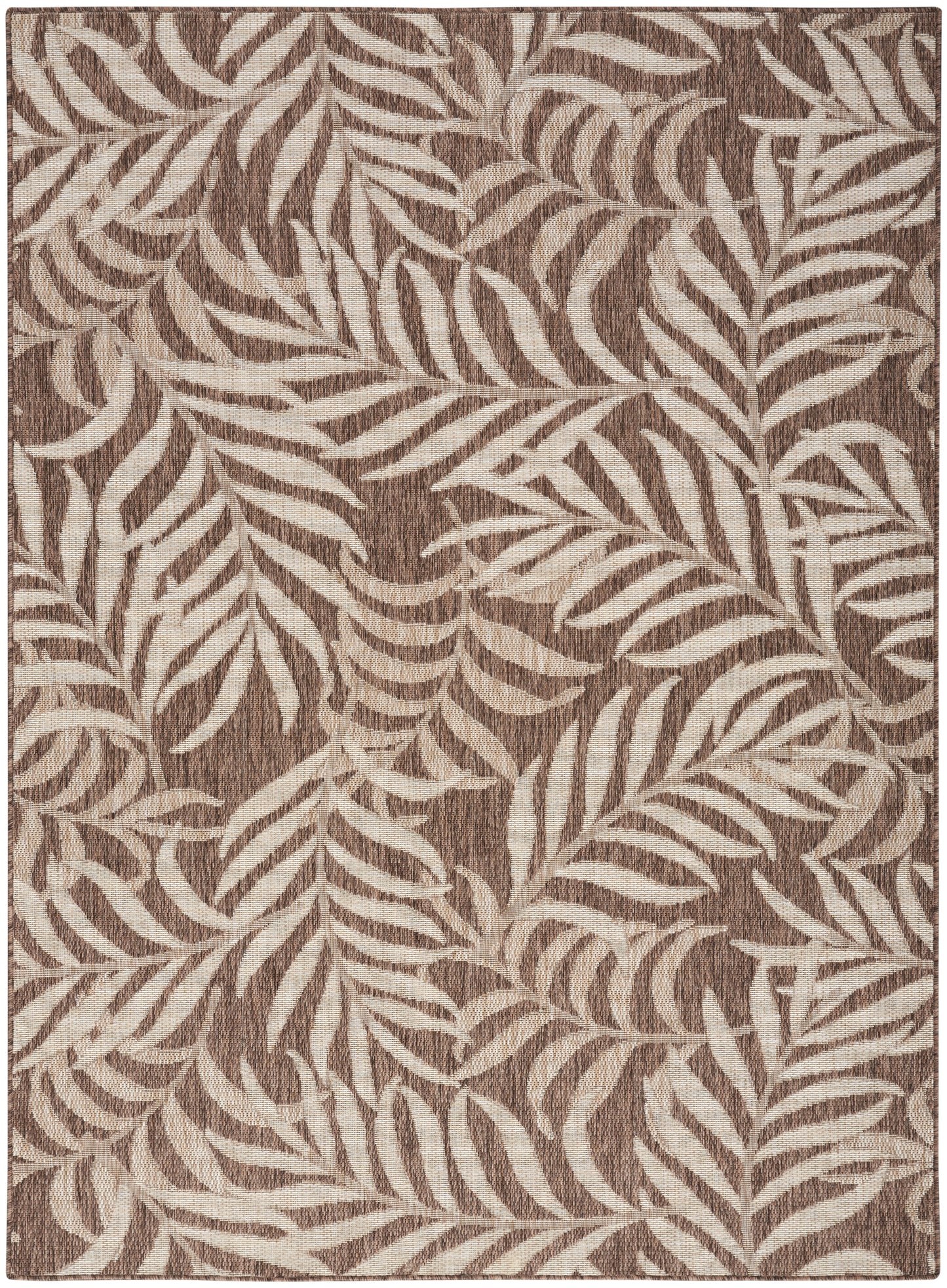 Nourison Garden Oasis 6' x 9' Mocha Tropical Rug