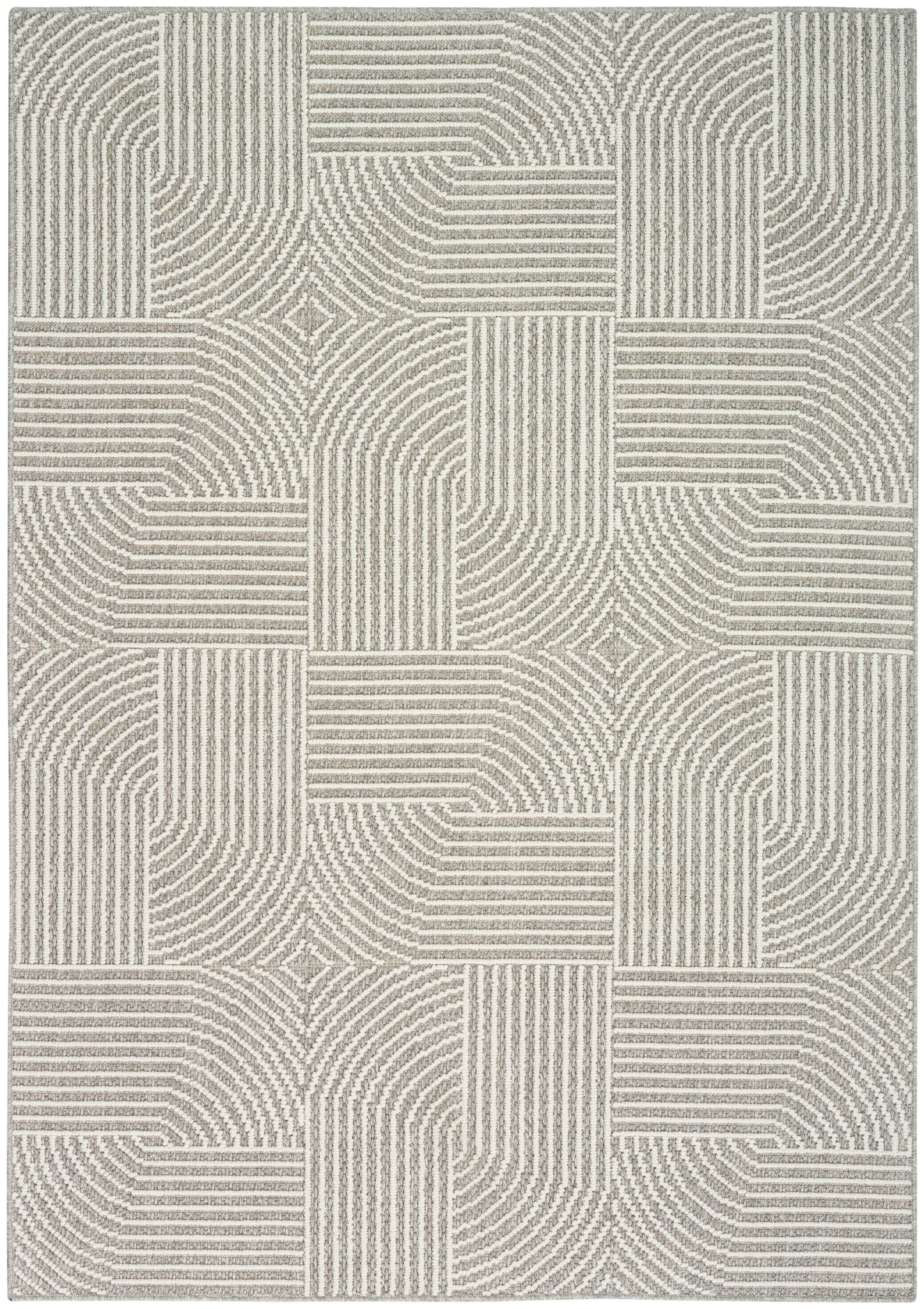 Nourison Natural Texture 3'11" x 5'11" Grey Ivory Modern Indoor Rug