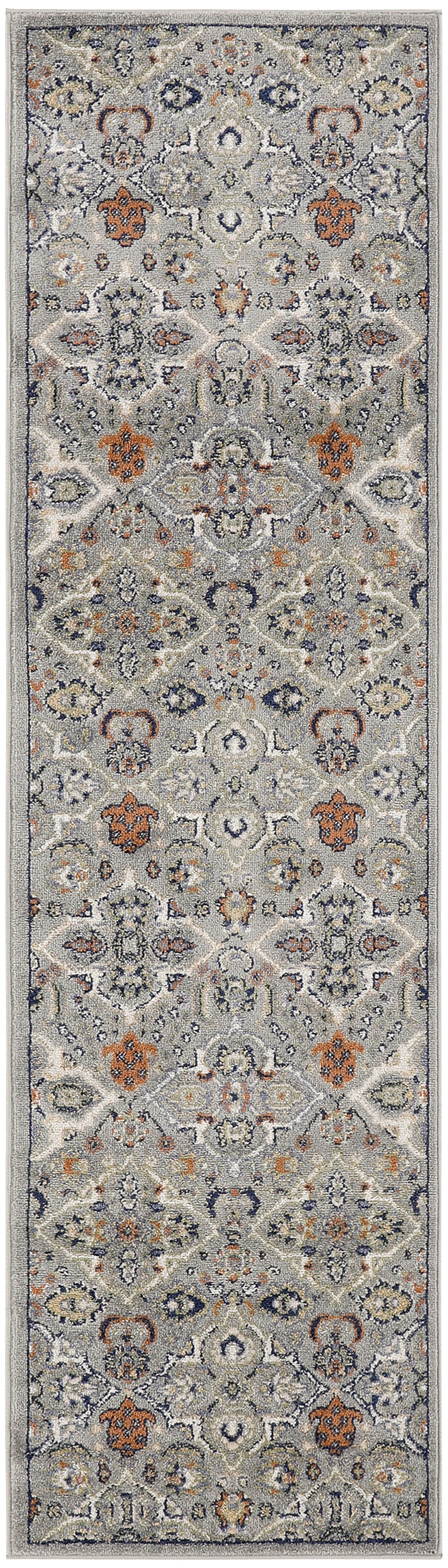 Nourison Allur 2'3" x 7'6" Grey Bohemian Indoor Rug