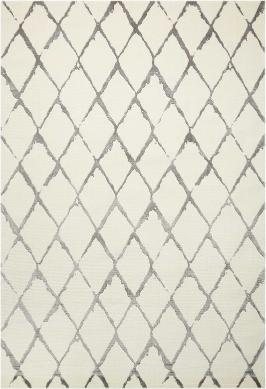 Nourison Twilight 7'9" x 9'9" Ivory/Grey Modern Indoor Rug