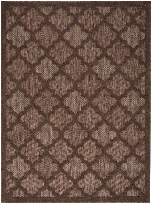 Nourison Easy Care 4' x 6' Brown Modern Rug