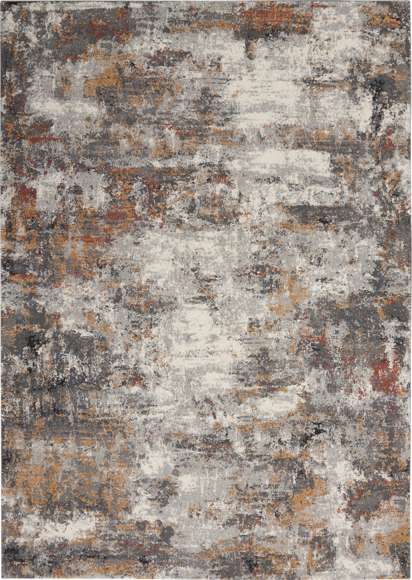 Nourison Tangra 5'3" x 7'3" Grey/Multi Modern Indoor Rug