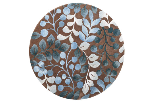 Nourison Contour 5' x Round Mocha Contemporary Indoor Rug