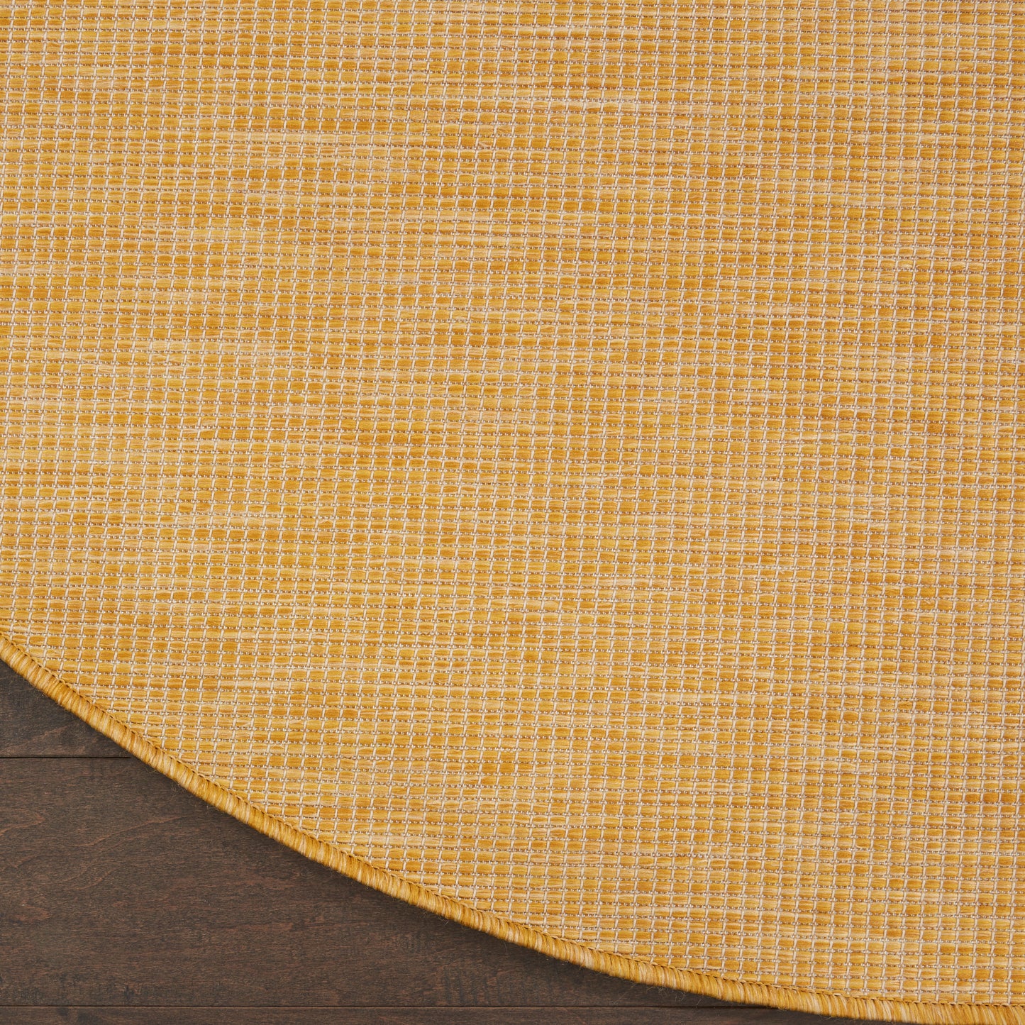 Nourison Positano 6' x Round Yellow Modern Rug