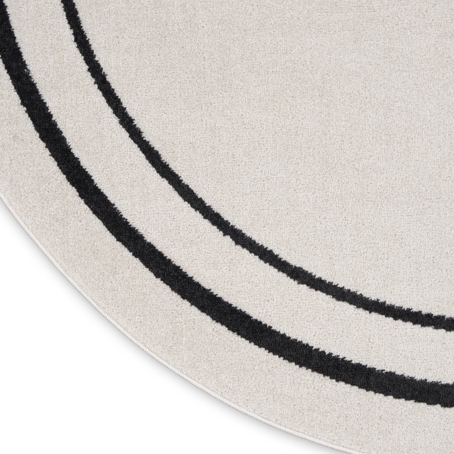 Nourison Nourison Essentials 6' x Round Ivory/Black Contemporary Rug