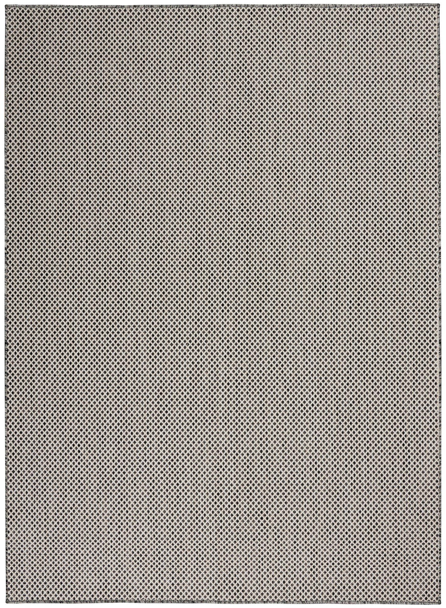 Nourison Courtyard 4' x 6' Ivory Charcoal Modern Rug