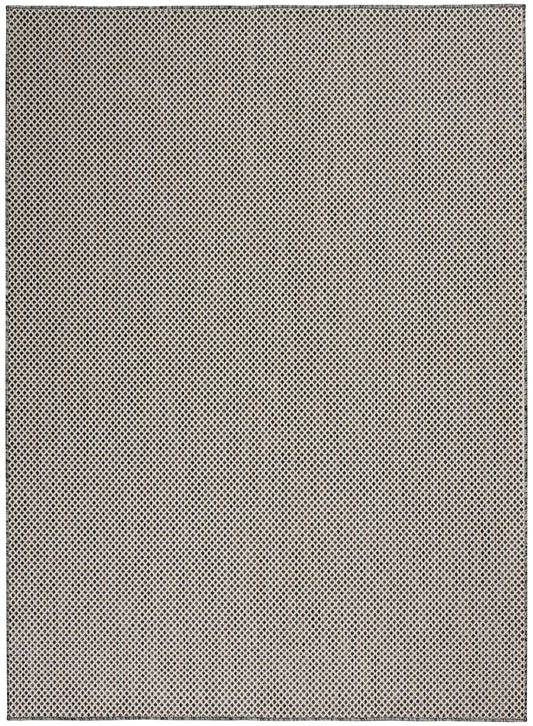 Nourison Courtyard 4' x 6' Ivory Charcoal Modern Rug