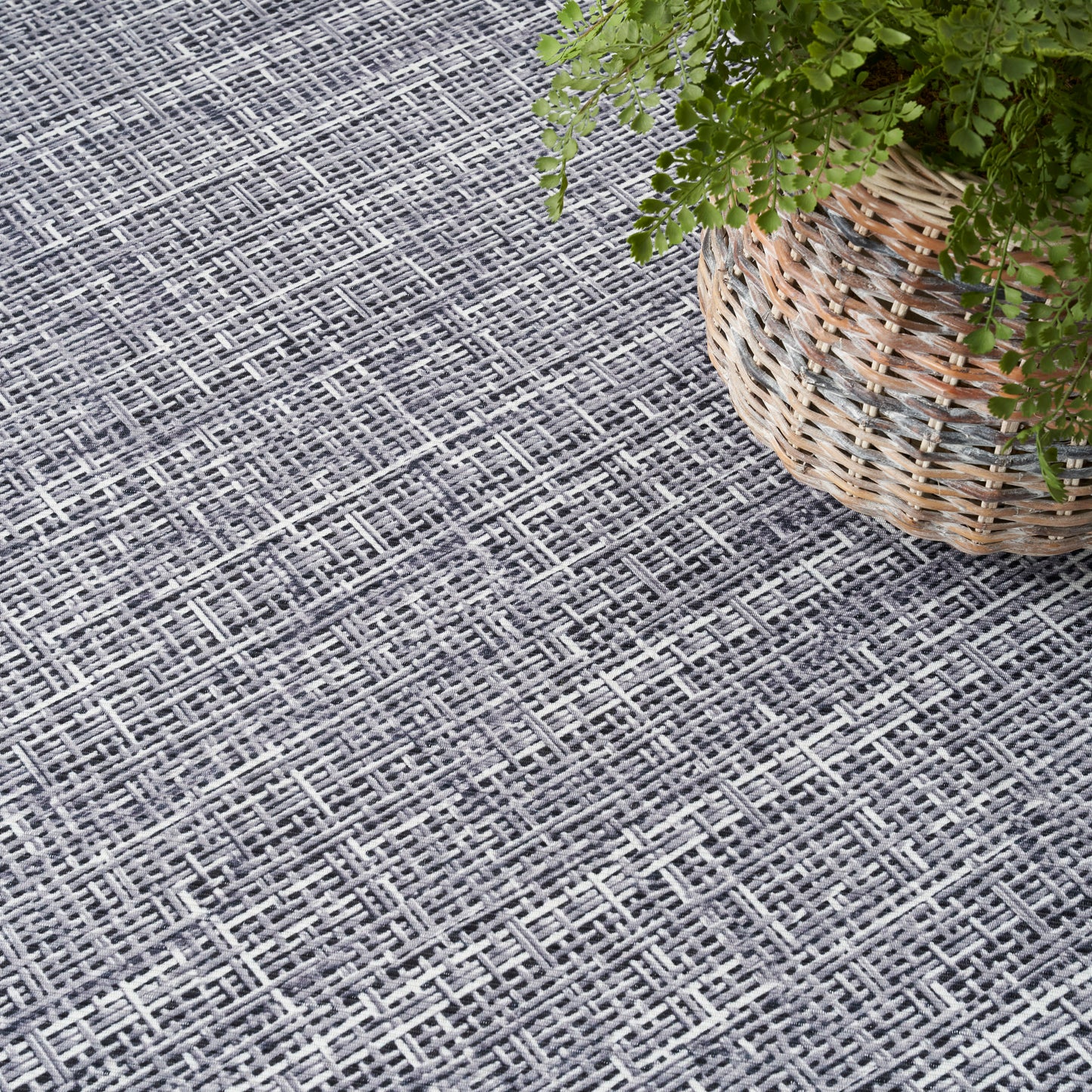 Nourison Nourison Washables 5'2" x 7' Grey Modern Indoor Rug