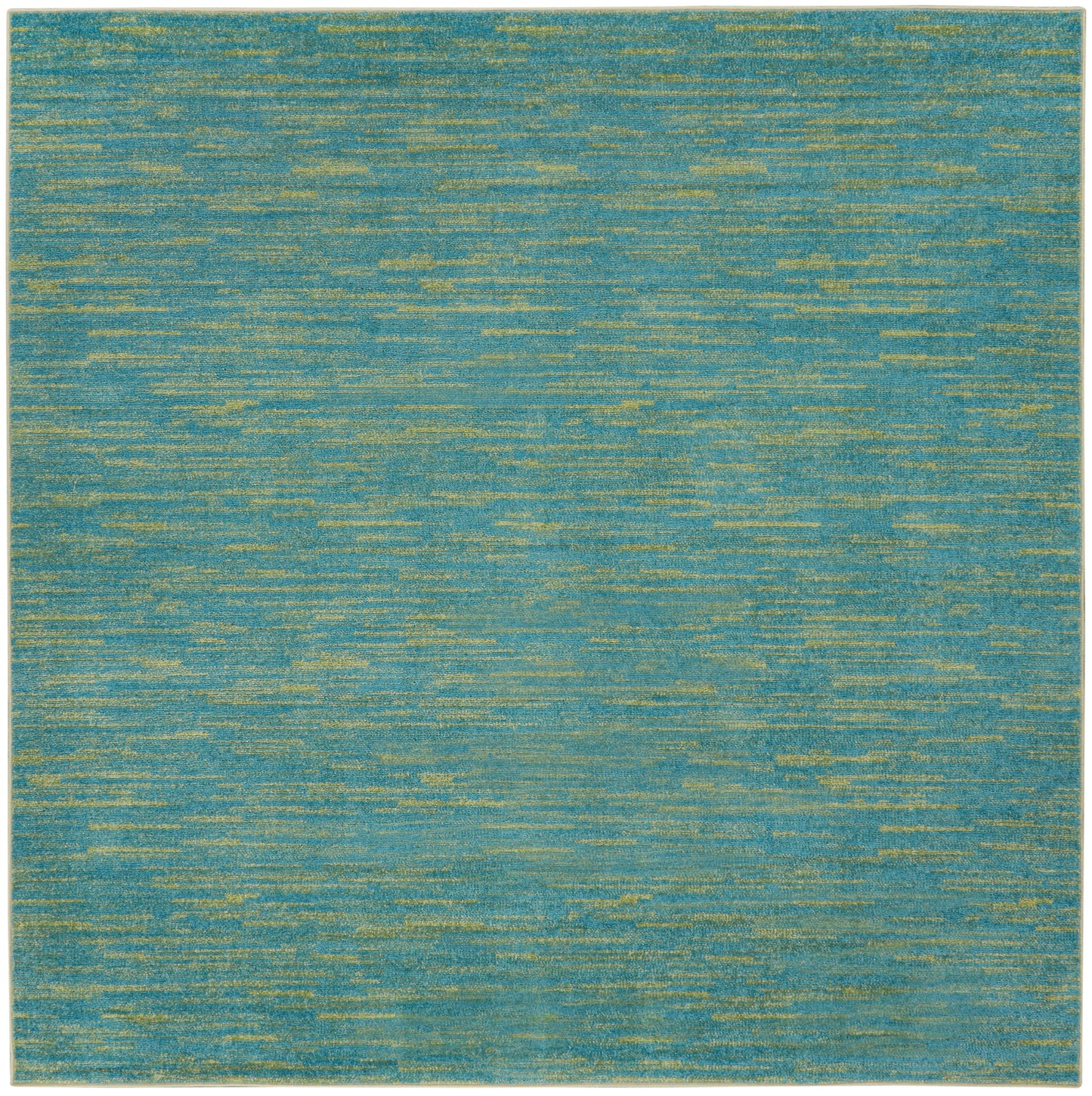 Nourison Nourison Essentials 5' x Square Blue Green Outdoor Rug