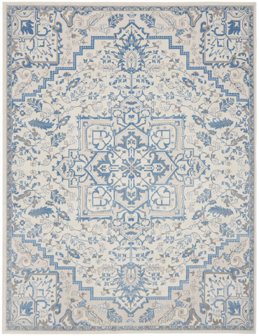 Nourison Elation 9' x 12' Ivory Blue Bohemian Indoor Rug