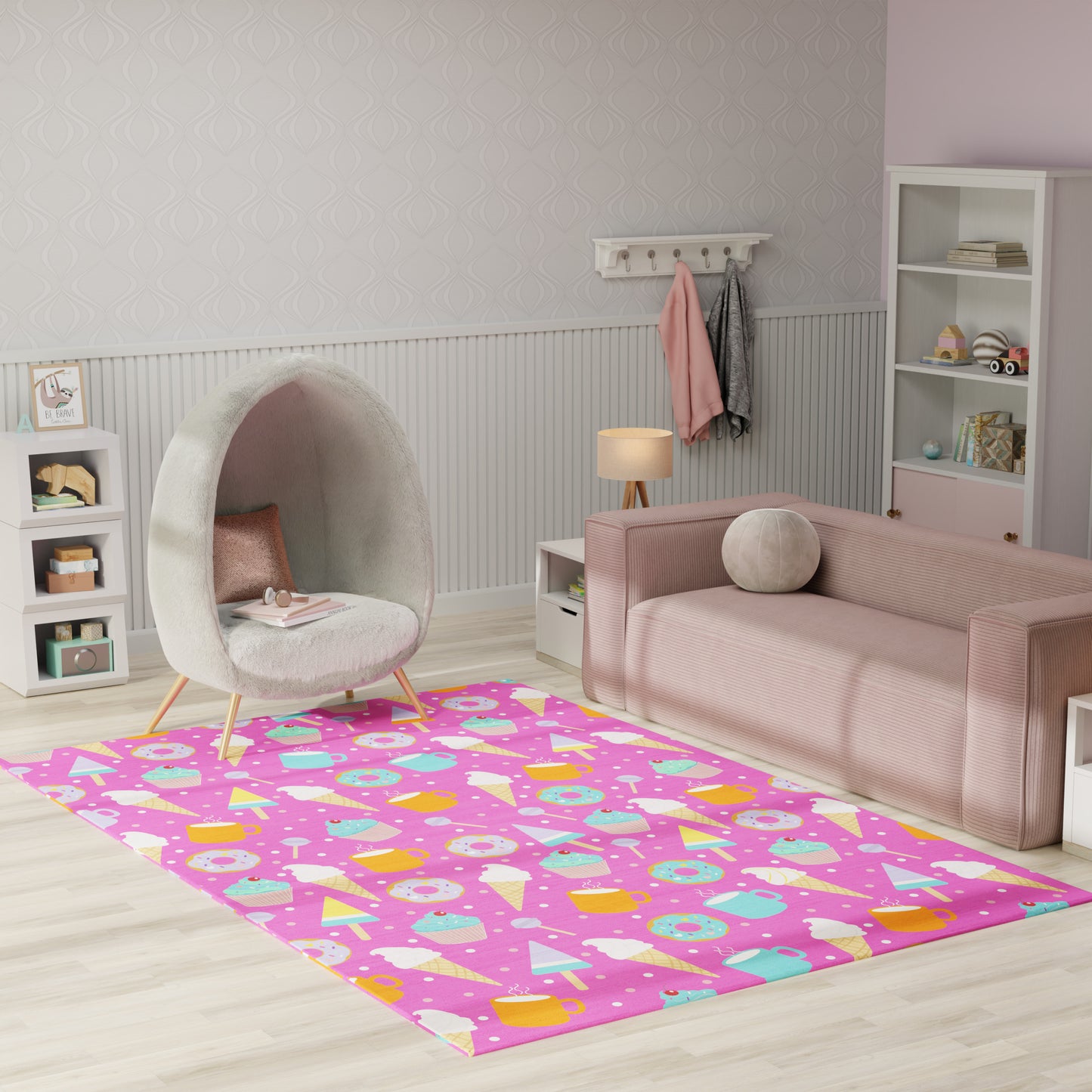 Nourison Imagination 6'6" x 9'2" Pink Multicolor Kids Indoor Rug