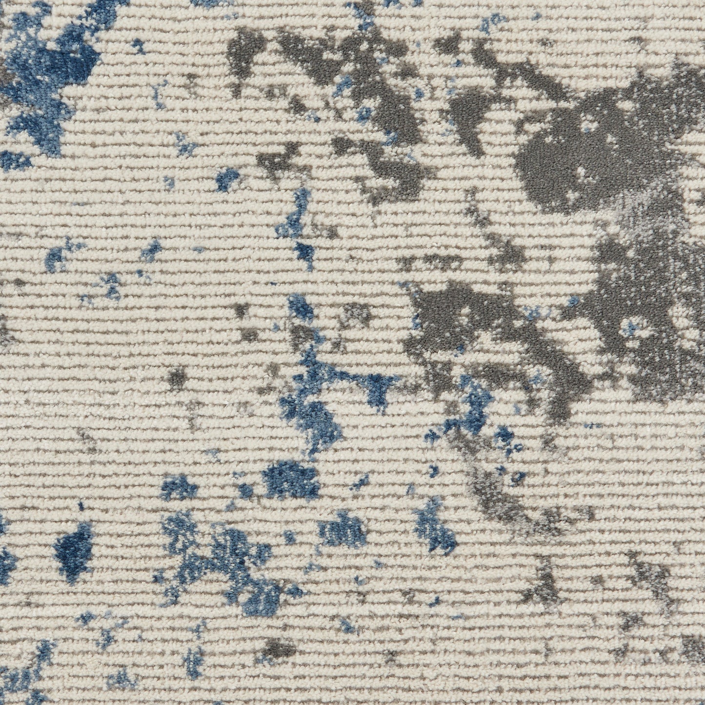 Nourison Rustic Textures 2'2" x 7'6" Grey/Blue Modern Indoor Rug