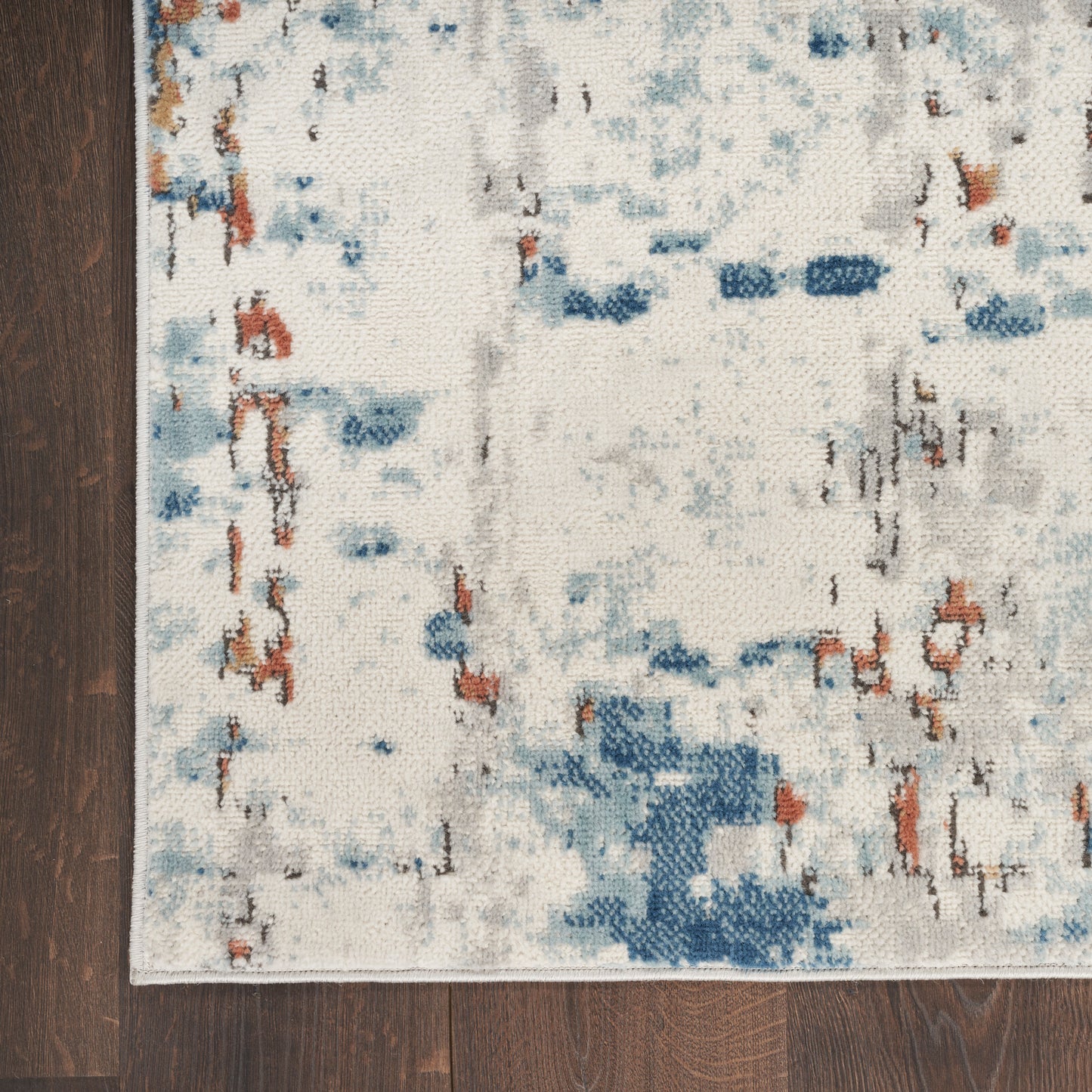 Nourison Quarry 7'10" x 9'10" Beige Blue Rust Modern Indoor Rug