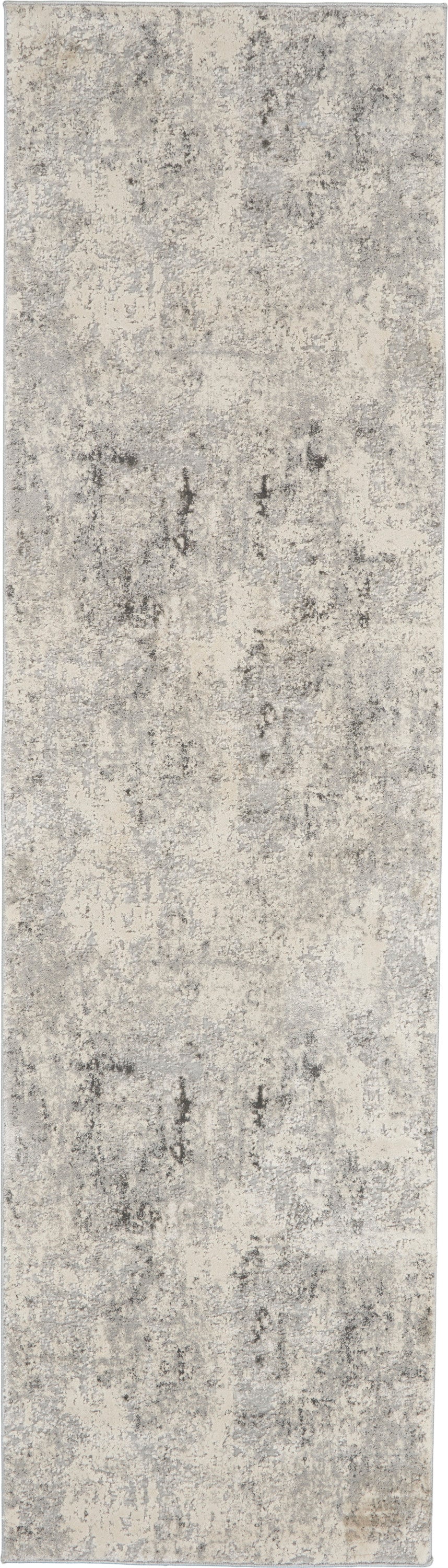 Nourison Rustic Textures 2'2" x 7'6" Grey Beige Modern Indoor Rug