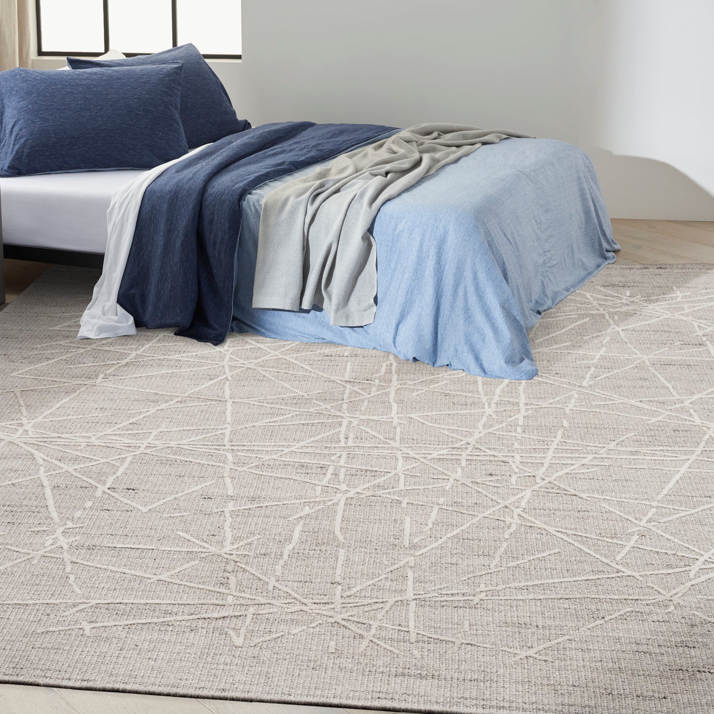 Calvin Klein CK044 Wander 7'9" x 9'9" Grey Modern Indoor Rug