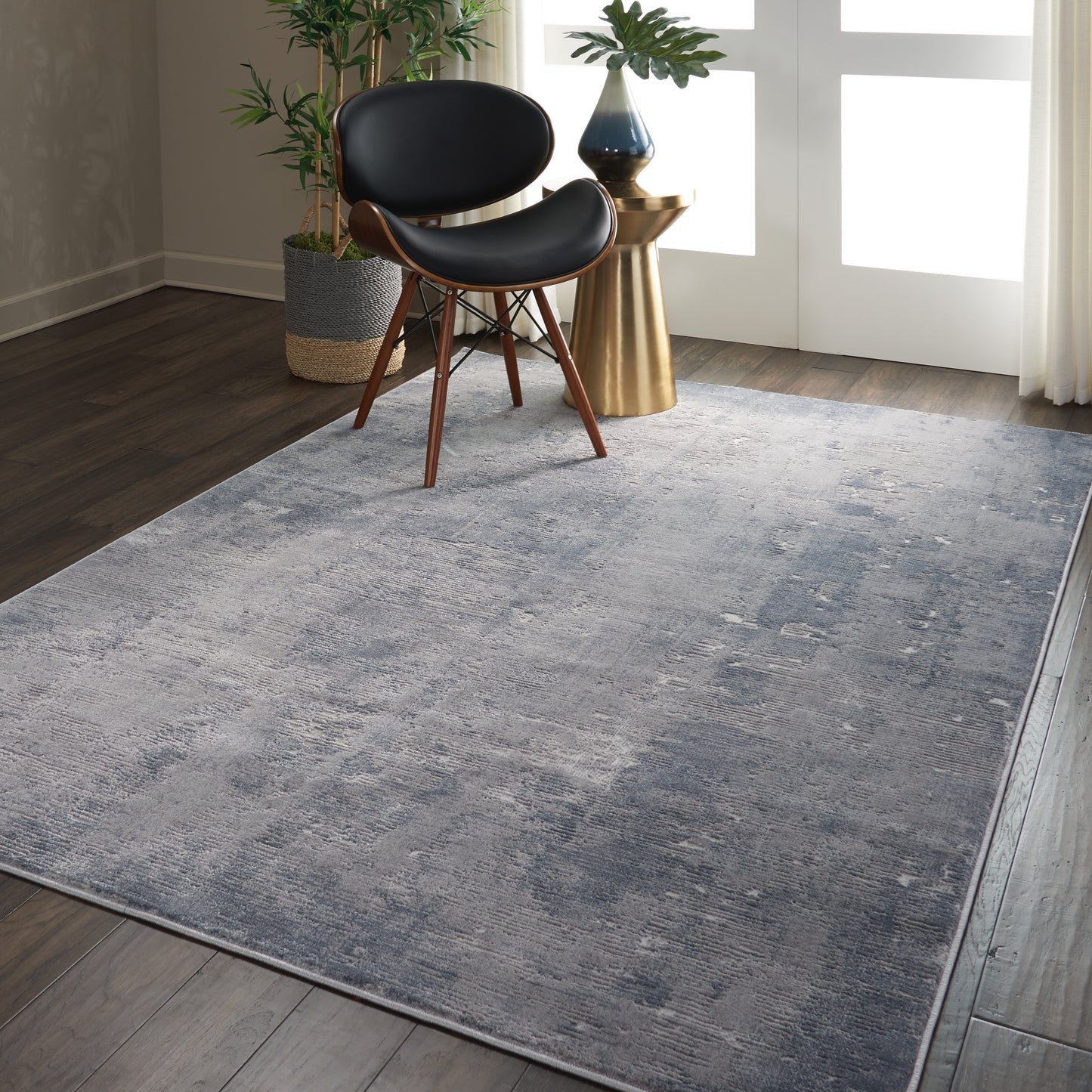 Nourison Rustic Textures 3'11" x 5'11" Grey Modern Indoor Rug