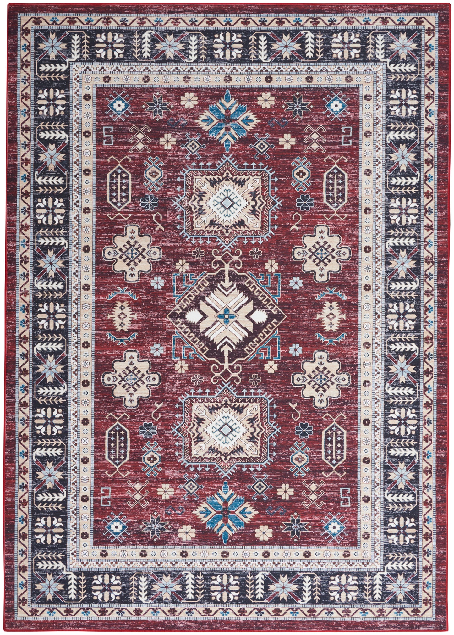 Nourison Fulton 5' x 7' Red Vintage Indoor Rug