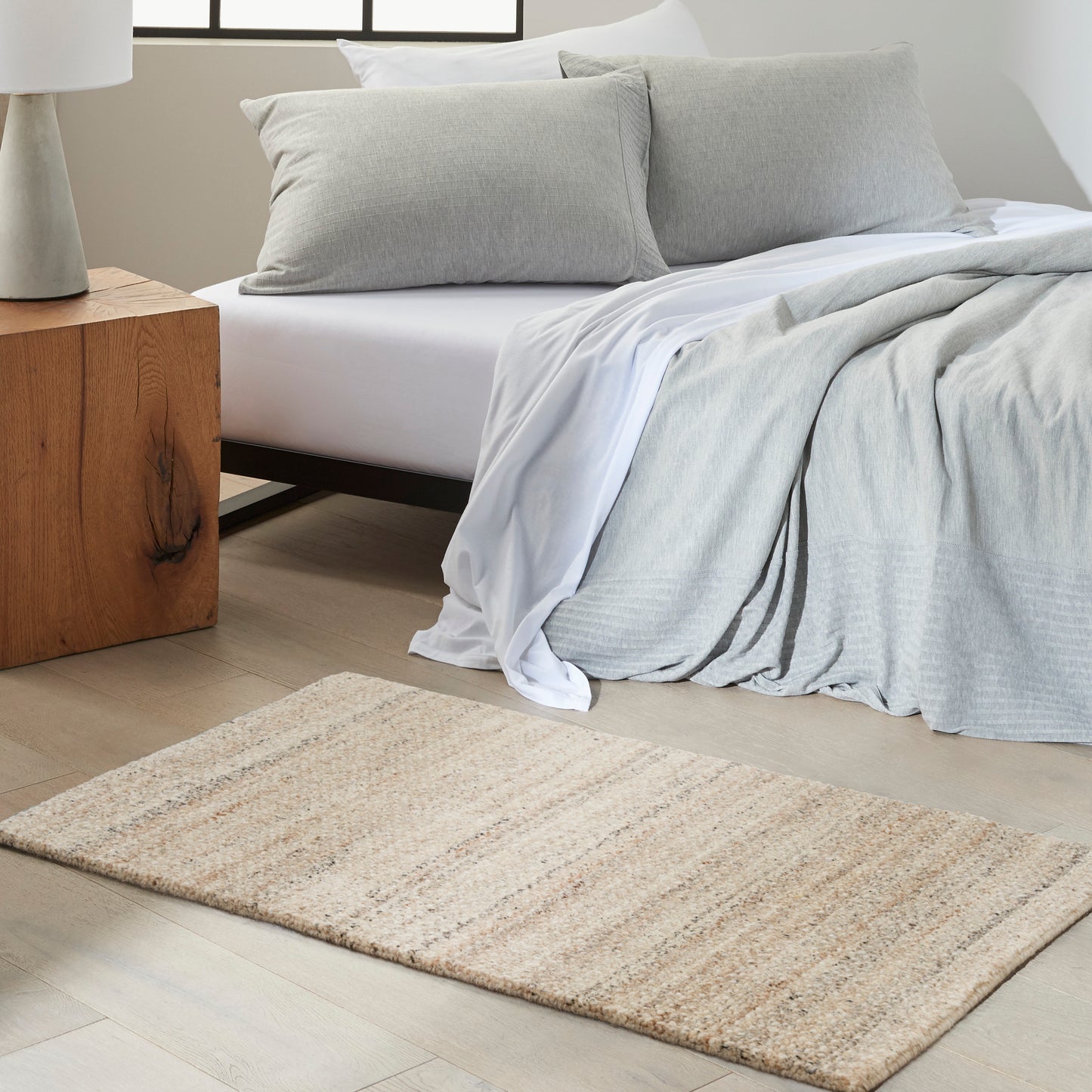 Calvin Klein CK040 Abrash 2' x 3' Ivory Grey Modern Indoor Rug