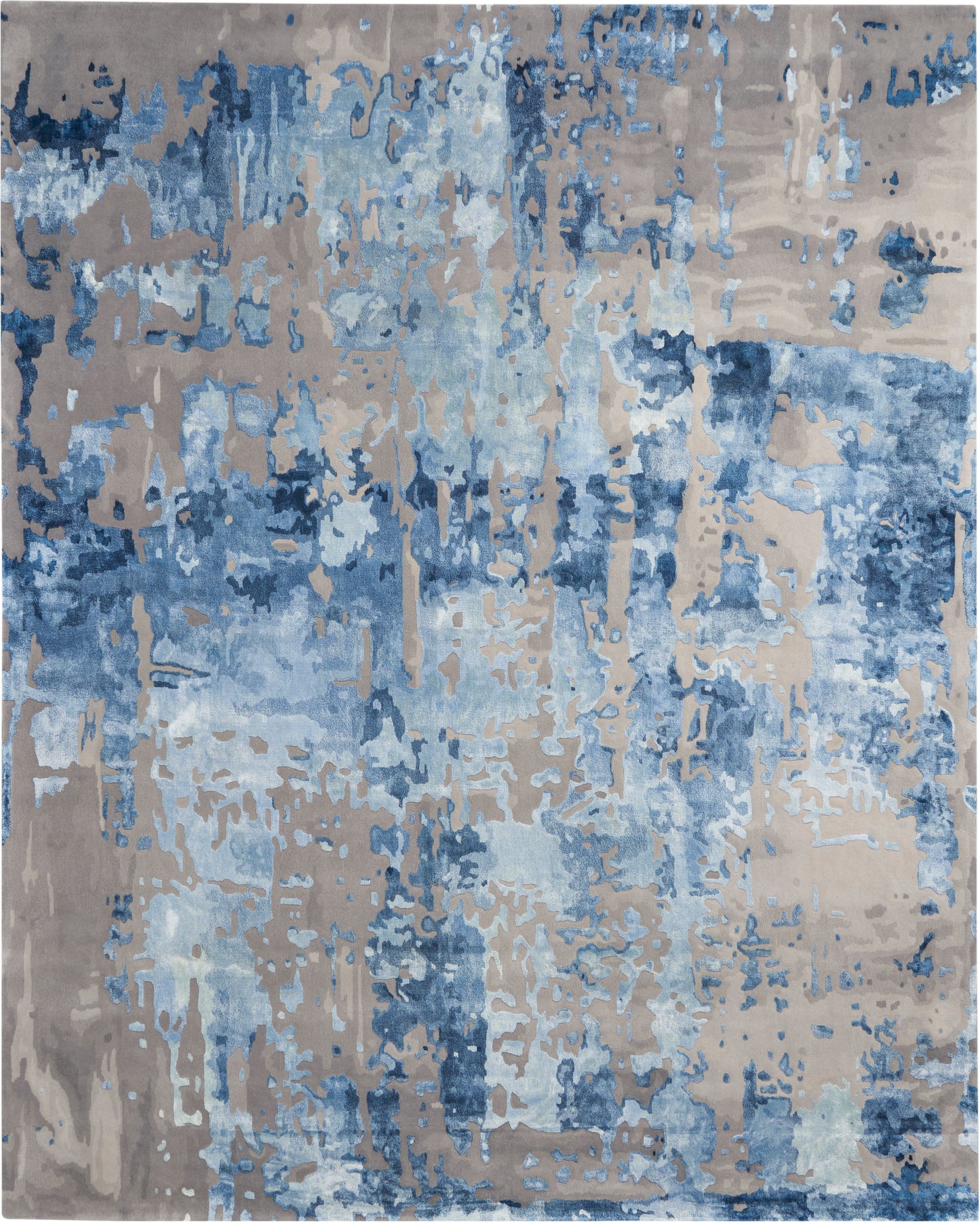 Nourison Prismatic 12' x 15' Blue/Grey Modern Indoor Rug